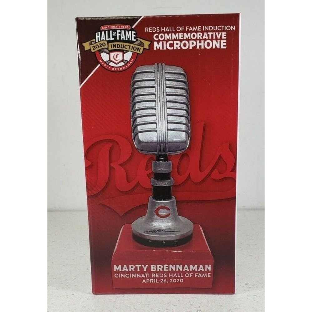 Cincinnati Reds Marty Brennaman Commemorative Microphone Hall Of Fame 2020